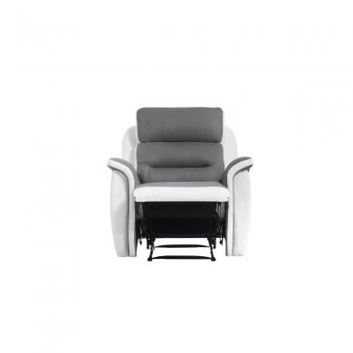 Fauteuil de relaxation 9222 Gris Blanc Manuel  9222MFGRPUBL1