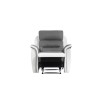 Fauteuil de relaxation 9222 Gris Blanc Manuel  9222MFGRPUBL1