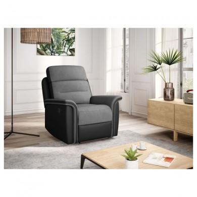 Fauteuil de relaxation 9222 Gris Noir Manuel  9222PUNRMFGR1