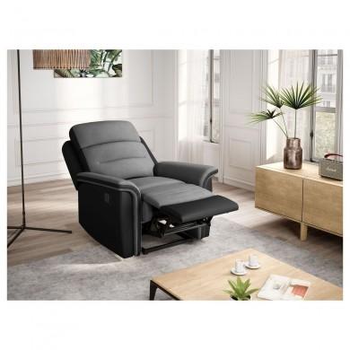 Fauteuil de relaxation 9222 Gris Noir Manuel  9222PUNRMFGR1