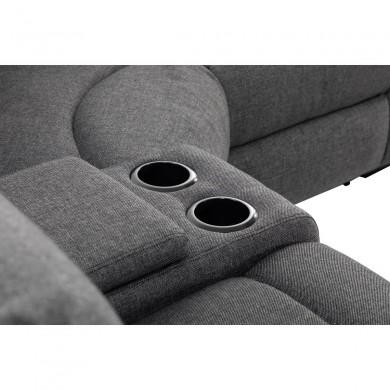 Canapé d'angle 9121L Gris Foncé Gauche  9121LSTGRF