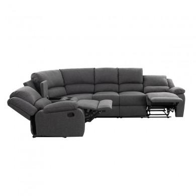 Canapé d'angle 9121L Gris Foncé Gauche  9121LSTGRF