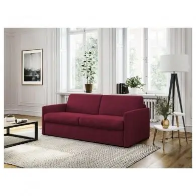 Canapé convertible Alice Bordeaux  ALICE140TBOR