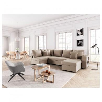 Canapé panoramique Salma Beige SA_SALMATBEI SALMATBEI Canapé panoramique Salma Beige SALMATBEI