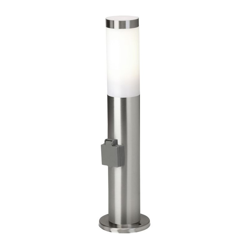 Borne extérieur CHORUS acier 1x20W-43693_82 BRI_43693_82 43693/82 Borne extérieur CHORUS acier 1x20W-43693_82 BRILLIANT 43693/82