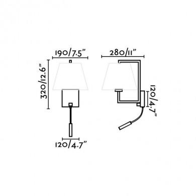 Applique Murale Frame  Nickel E27 3W FARO 20172