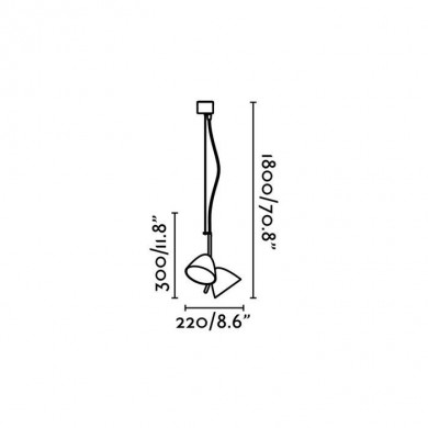 Suspension Flash Noir LED Intégrée 10W FAR_20206 20206 Suspension Flash Noir LED Intégrée 10W FARO 20206