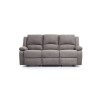 Canapé de relaxation 3 places Koop Gris en microfibre  9121EGRISMF3