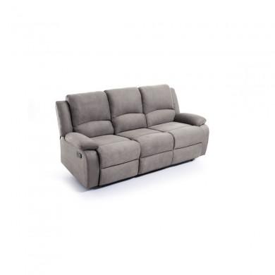 Canapé de relaxation 3 places Koop Gris en microfibre  9121EGRISMF3