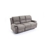 Canapé de relaxation 3 places Koop Gris en microfibre  9121EGRISMF3