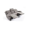 Canapé de relaxation 3 places Koop Gris en microfibre  9121EGRISMF3