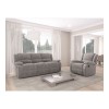 Canapé de relaxation 3 places Koop Gris en microfibre  9121EGRISMF3