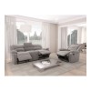 Canapé de relaxation 3 places Koop Gris en microfibre  9121EGRISMF3