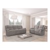 Canapé de relaxation 3 places Koop Gris en microfibre  9121EGRISMF3