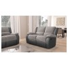 Canapé de relaxation 2 places Koop Gris en microfibre et simili  9121EGRISMFPU2