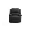 Fauteuil de relaxation Koop Noir manuel en microfibre  9121ENOIR1