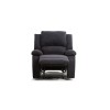 Fauteuil de relaxation Koop Noir manuel en microfibre  9121ENOIR1