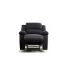 Fauteuil de relaxation Koop Noir manuel en microfibre  9121ENOIR1