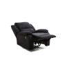 Fauteuil de relaxation Koop Noir manuel en microfibre  9121ENOIR1