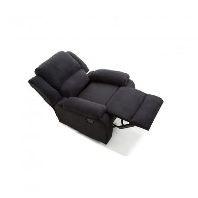 Fauteuil de relaxation Koop Noir manuel en microfibre  9121ENOIR1