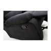 Fauteuil de relaxation Koop Noir manuel en microfibre  9121ENOIR1