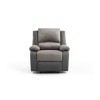 Fauteuil de relaxation Koop Gris manuel en microfibre  9121EGRISMFPU1