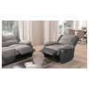 Fauteuil de relaxation Koop Gris manuel en microfibre  9121EGRISMFPU1