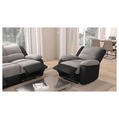 Fauteuil de relaxation Koop Gris Noir  9121ENG1