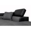 Canapé d'angle Rio Gris Noir Gauche Tissu  RIOTGRFPUNRG