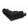 Canapé d'angle Rio Gris Noir Gauche Tissu  RIOTGRFPUNRG