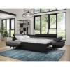 Canapé d'angle Rio Gris Noir Gauche Tissu  RIOTGRFPUNRG