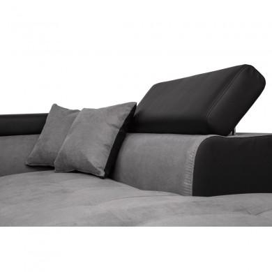 Canapé d'angle Rio Gris Noir 271cm  RIONGMFPUG