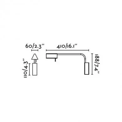 Applique Murale avec interrupteur Academy Chrome SMD LED 4W 3000K 350lm IP20 FARO 28200