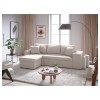 Canapé d'angle réversible Maria Plus Beige Niche à droite avec 2 poufs  L200PLUSTBEID