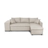 Canapé d'angle réversible Maria Plus Beige Niche à gauche avec 2 poufs  L200PLUSTBEIG