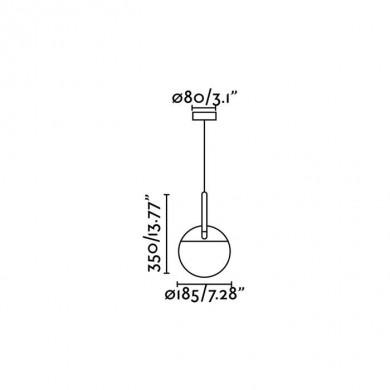 Suspension Mine Gris E27 40W FARO 28210