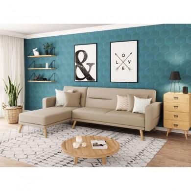Canapé d'angle réversible Orizon Beige  ORIZONTBEBOCGD