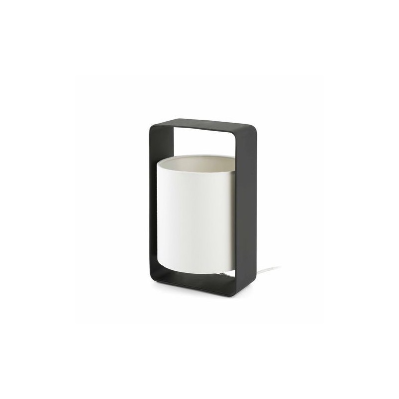 Lampe de Table Noir Abat Jour Beige E27 20W Lula P  FARO 28382