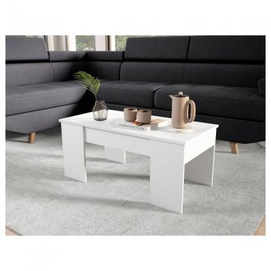 Table basse relevable Arkham Blanc  ARKHAMBC