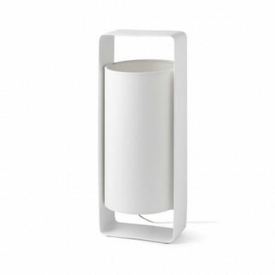 Lampe de Table Blanc Abat Jour Beige E27 20W Lula G FARO 28383