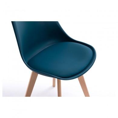 Lot de 2 Chaises A8026 Bleu Pétrole