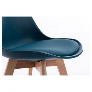 Lot de 2 Chaises A8026 Bleu Pétrole