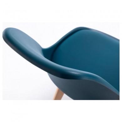 Lot de 2 Chaises A8026 Bleu Pétrole  A8026BLP