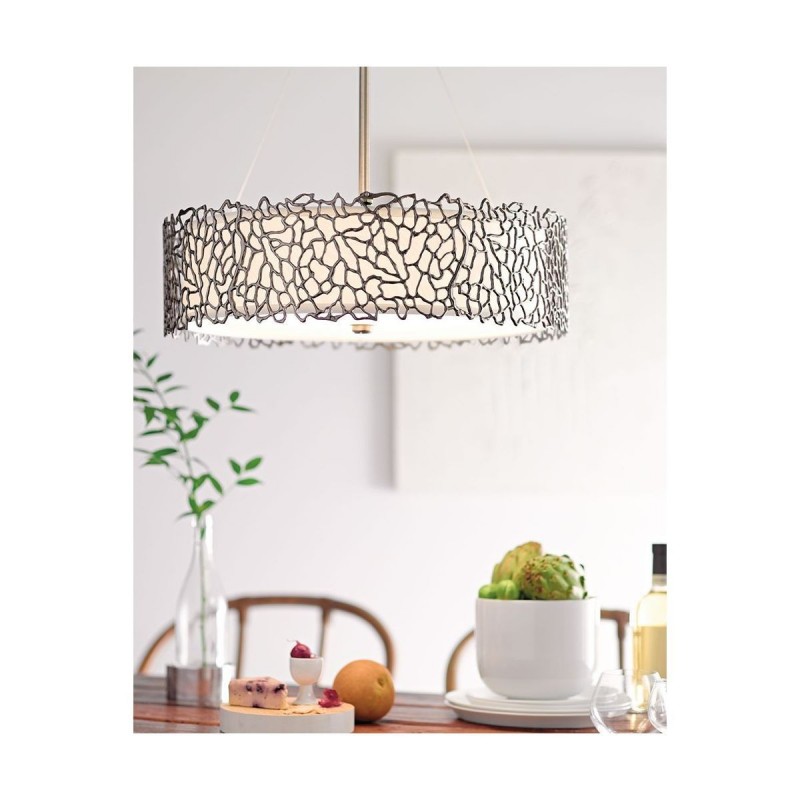 Suspension Silver Coral 3x100W Etain ELSTEAD LIGHTING KL SILVER CORAL P A