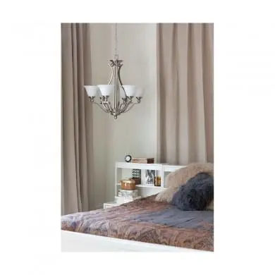 Lustre Bolla 5x100W Argent HINKLEY hkbolla5