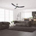 Ventilateur de Plafond Eco Genuino 152cm Chromé Noir