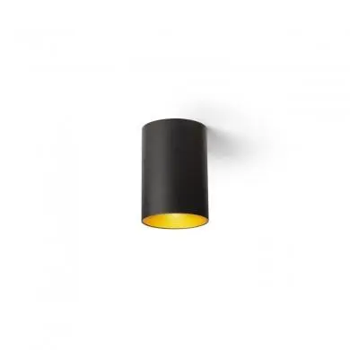 Plafonnier Connor 1x10W GU10 Noir Or RENDL R13501