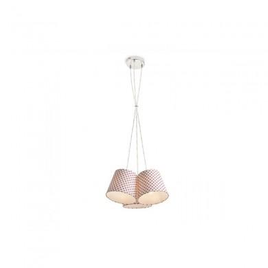 Suspension Nancy 3x11W E14 Blanc Rouge RENDL R13345