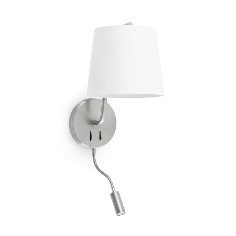 Applique Liseuse Berni Nickel Satiné 1XE27 FARO 29331