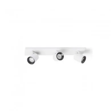Plafonnier Kenny 3x35W GU10 Blanc Noir RENDL R12918